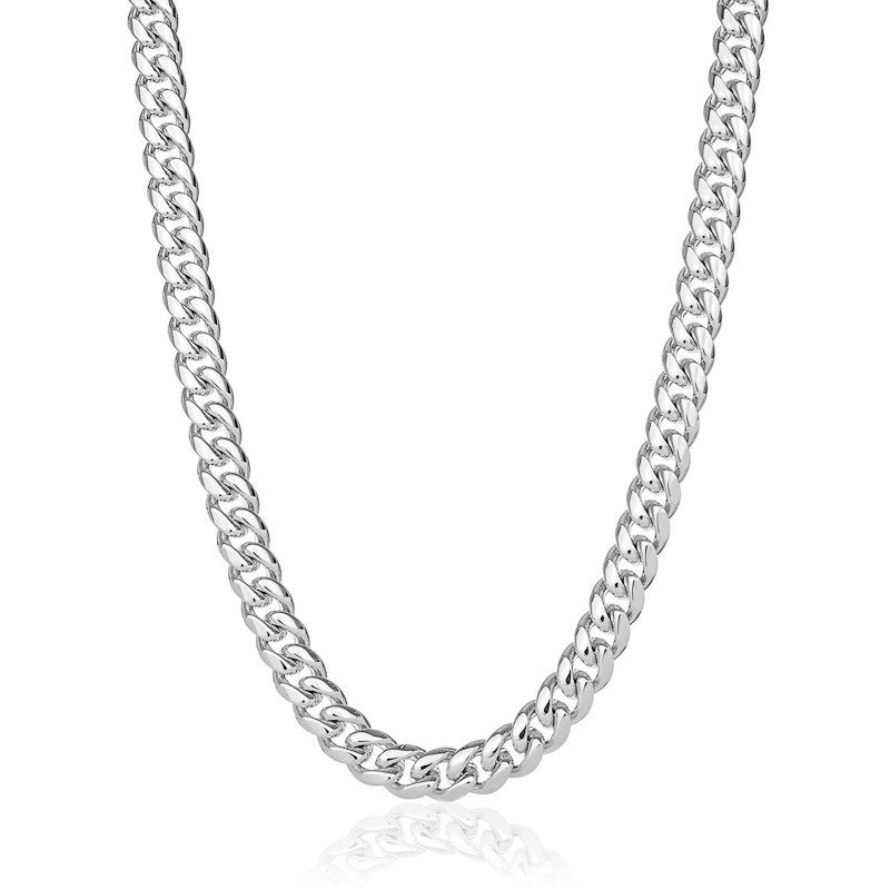 10mm Miami Cuban Chain - White Gold