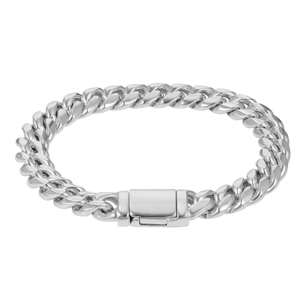 10mm Miami Cuban Bracelet - White Gold