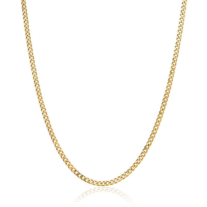 3mm Cuban Chain - Gold