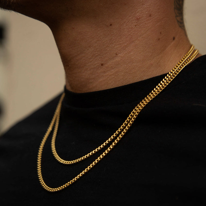 3mm Cuban Chain - Gold