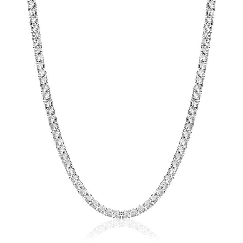 5mm Tennis Chain - White Gold