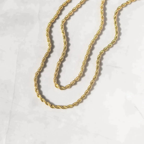 3mm Rope Chain - Gold