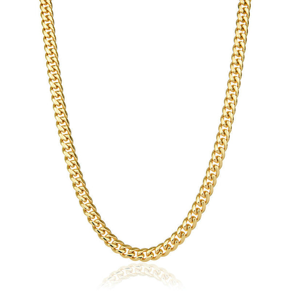 8mm Miami Cuban Chain - Gold