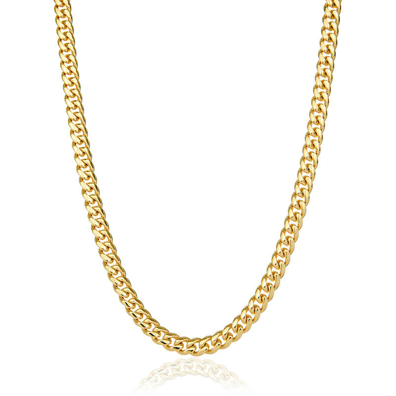 8mm Miami Cuban Chain - Gold