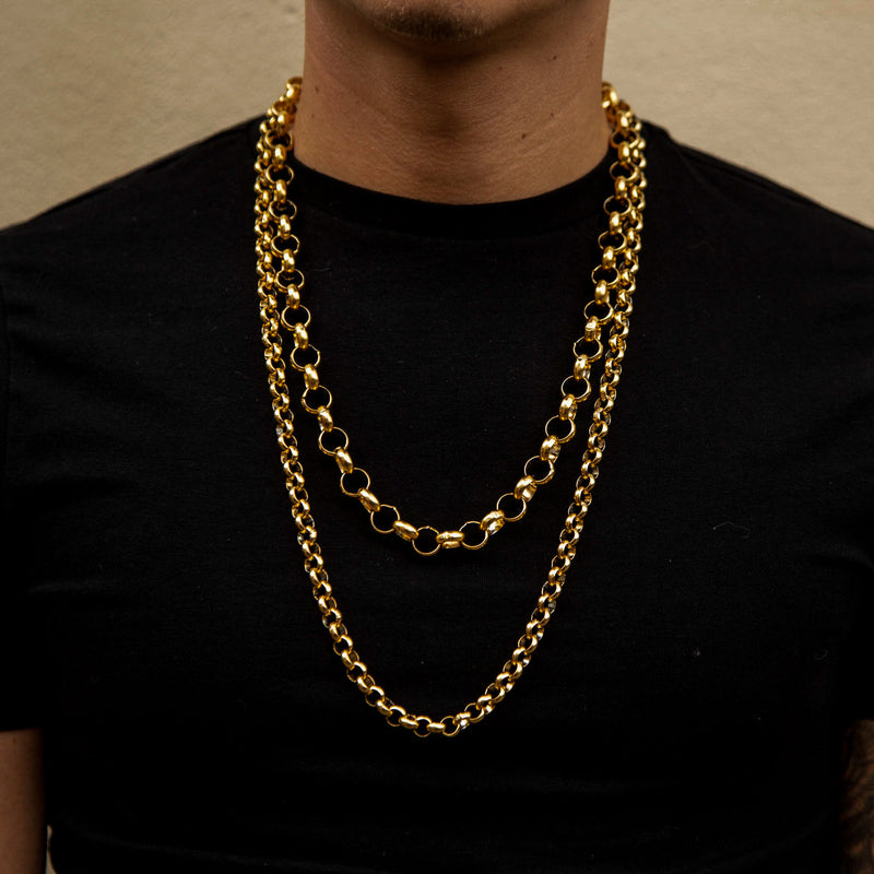 8mm Belcher Chain -Gold