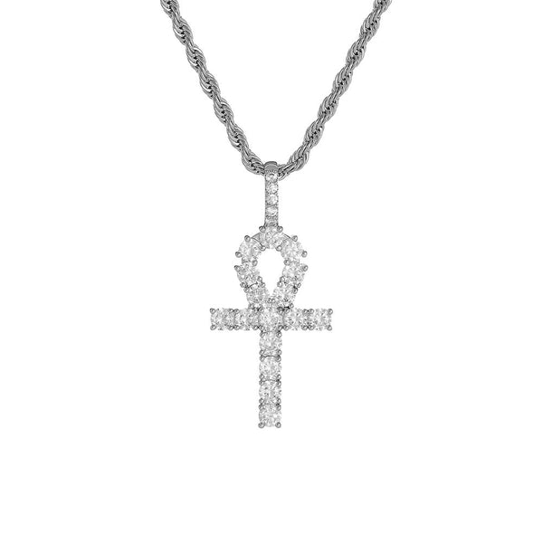 Ankh Pendant - White Gold