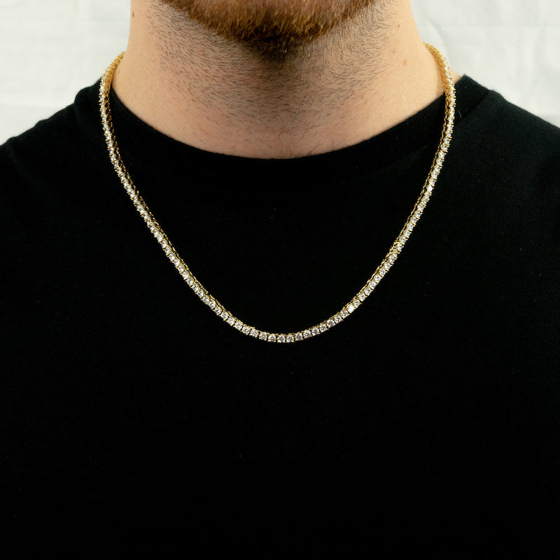 3mm Tennis Chain - Gold