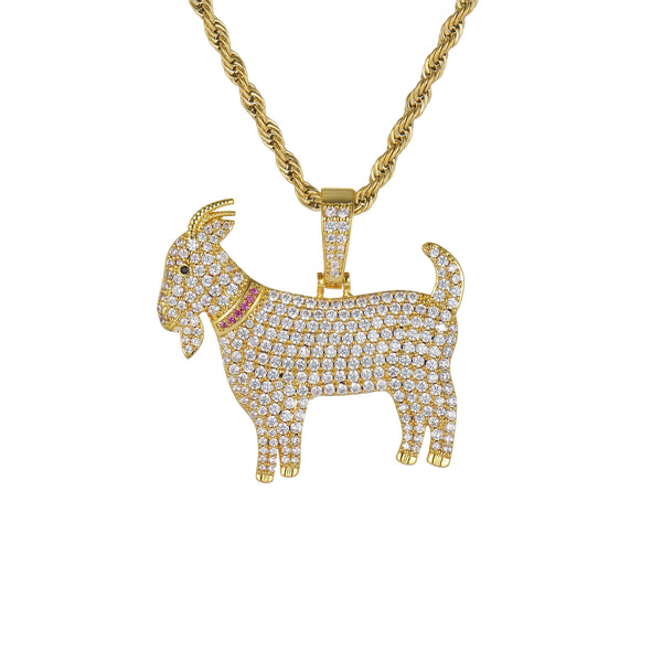 Iced GOAT Pendant - Gold