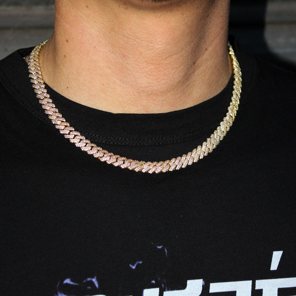 10mm Cuban Prong Chain - Gold