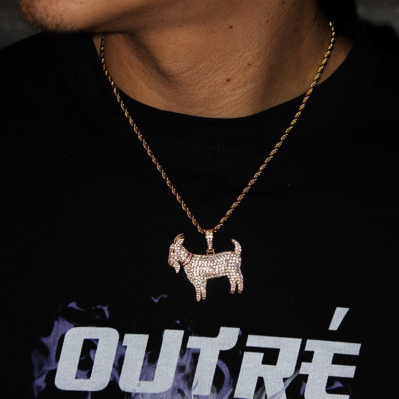 Iced GOAT Pendant - Gold