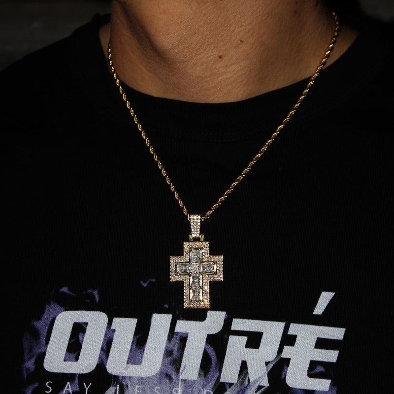 Romeo Cross Pendant - Gold