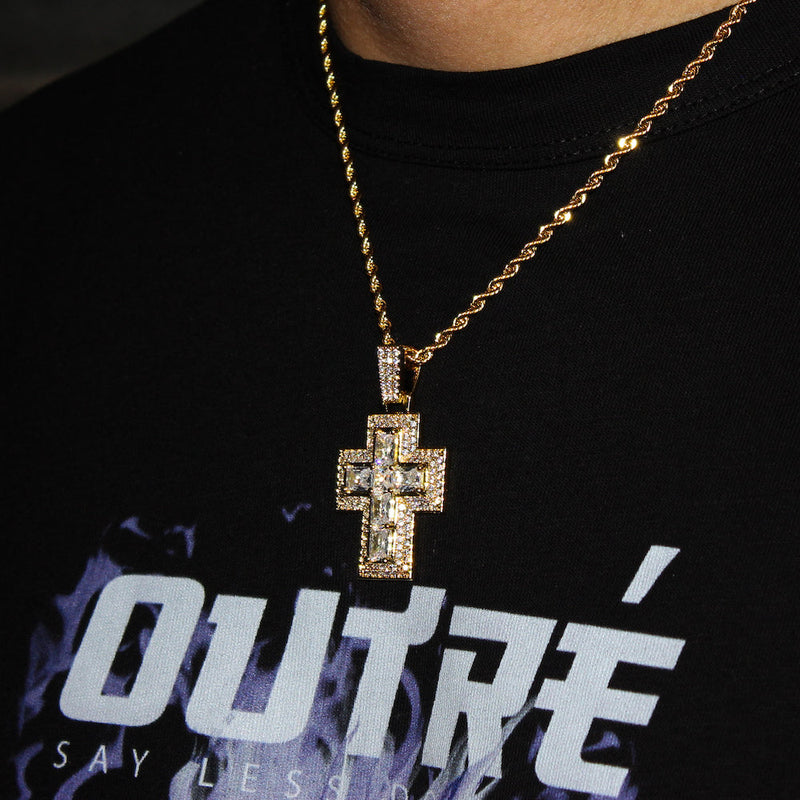 Romeo Cross Pendant - Gold