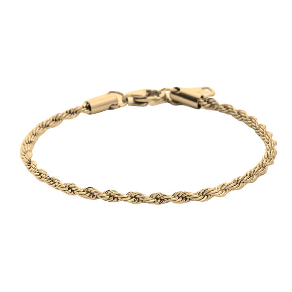 3mm Rope Bracelet - Gold