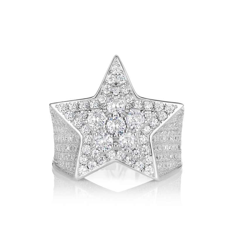 Star Ring - White Gold